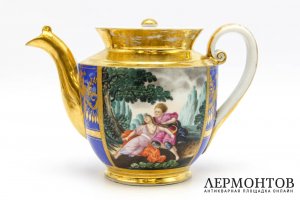 Чайный сервиз. Россия, завод Сафронова, 1830-40е гг. Фарфор, роспись.