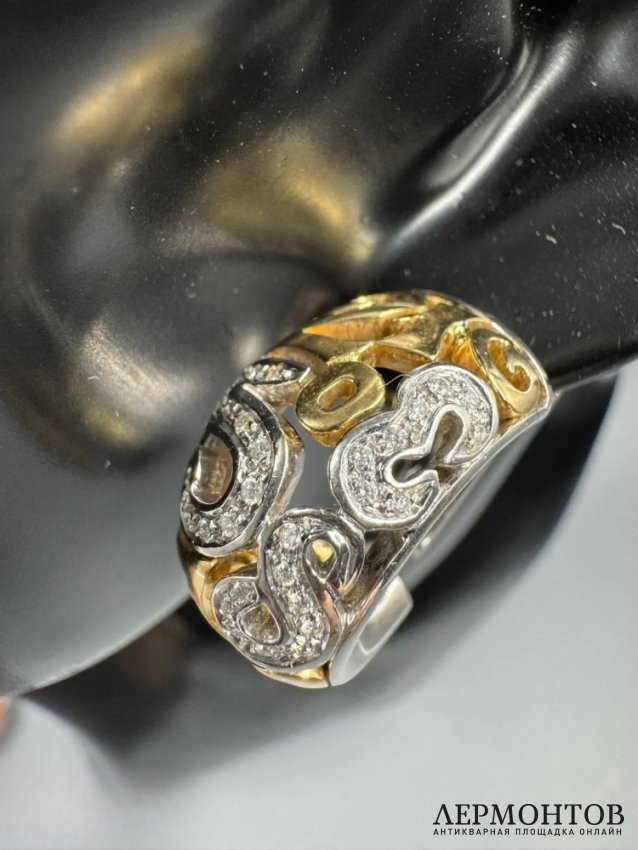 Серьги «Talisman» с бриллиантами. Белое и жёлтое золото 750 пробы, Franck Muller