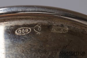 Ваза для фруктов. Серебро 800 пробы. Италия, XX век.