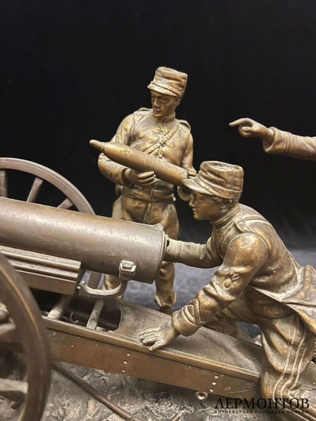 Скульптура солдаты Первой мировой войны. Франция, нач. 20 века. Бронза, патинирование