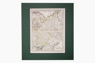  Карта. Европейская часть Российской империи. Ле Руж. Франция, Париж, 1756 год.