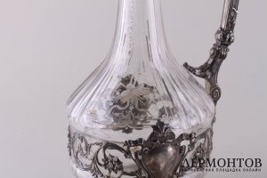 Парные графины для вина. Серебро 950 пробы. Франция, кон.19 века.
