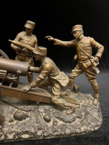 Скульптура солдаты Первой мировой войны. Франция, нач. 20 века. Бронза, патинирование