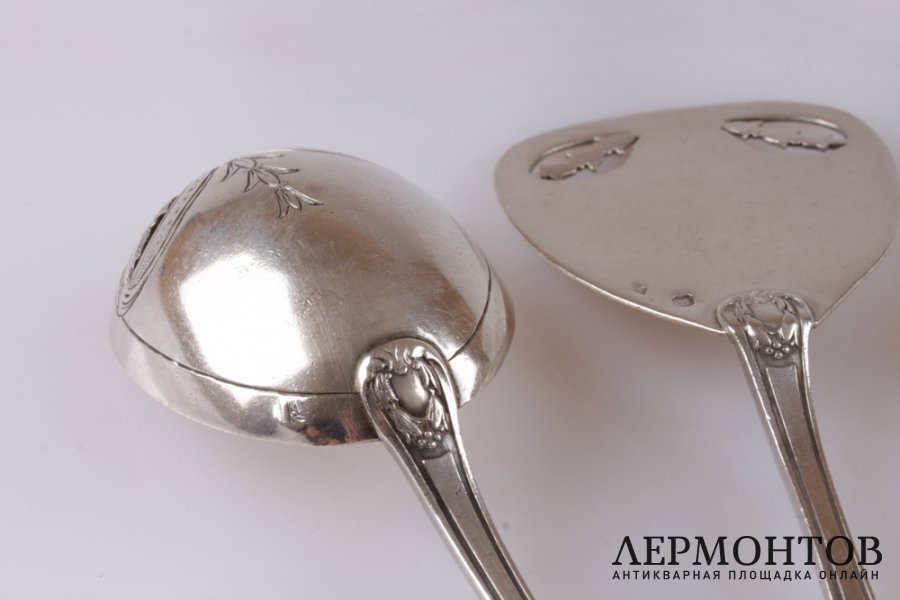 Набор для закусок Tetard Freres. Серебро 950. Франция