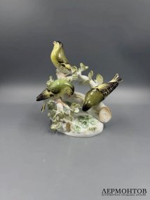 Скульптурная группа «Чижи». Фарфор, роспись, Meissen, И. И. Кендлер, Германия