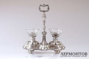 Сервировочный набор Courtois. Серебро 950, хрусталь. 1834-1837 годы. Франция
