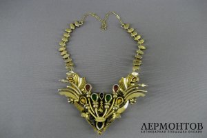 Колье. Металл, золочение, стразы. Франция, ХХ век.