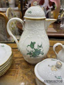 Чайный сервиз на 6 персон с букетами цветов. Фарфор, Meissen, Германия, 20 в.