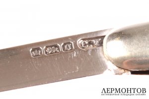 Нож складной CW Fletcher. Серебро 925. Англия