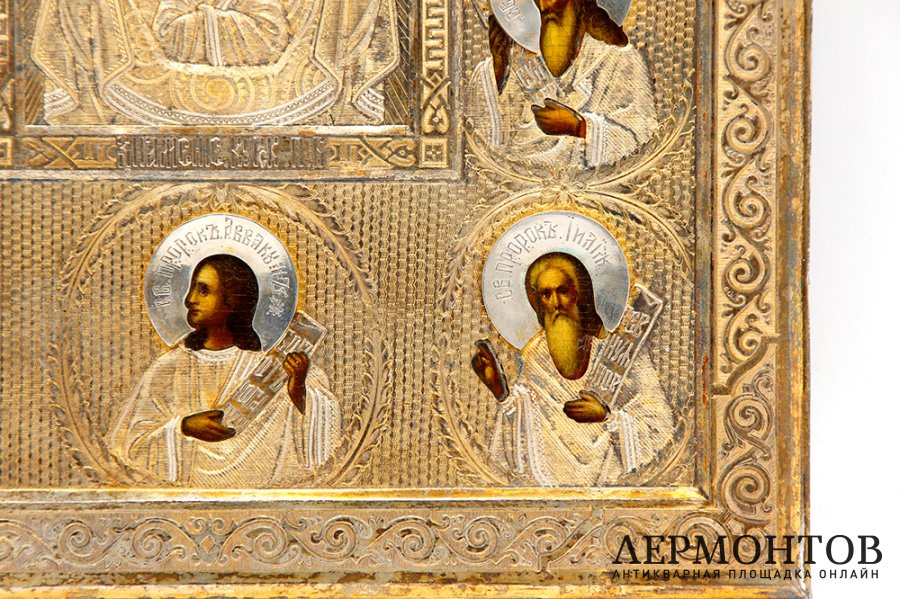 Икона Богоматерь Знамение, Курская-Коренная. Серебро. Россия, 1899-1908 гг. Темпера.