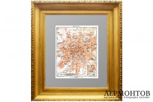 План Москвы с линиями конки и железнодорожными путями. 1897г.