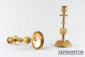 Парные подсвечники. Франция, Париж, 2 половина 19 века. Бронза.