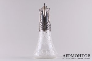 Кувшин в стиле модерн. Серебро 900 пробы, хрусталь. Европа, 1890-1910-е гг.