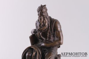 Скульптура Моисей. Франция, 19 век. Бронза, мрамор.