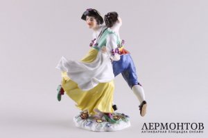 Статуэтка. Танцующая пара. Фарфор, роспись. Мейсен, нач. XX века. К 200-летию.