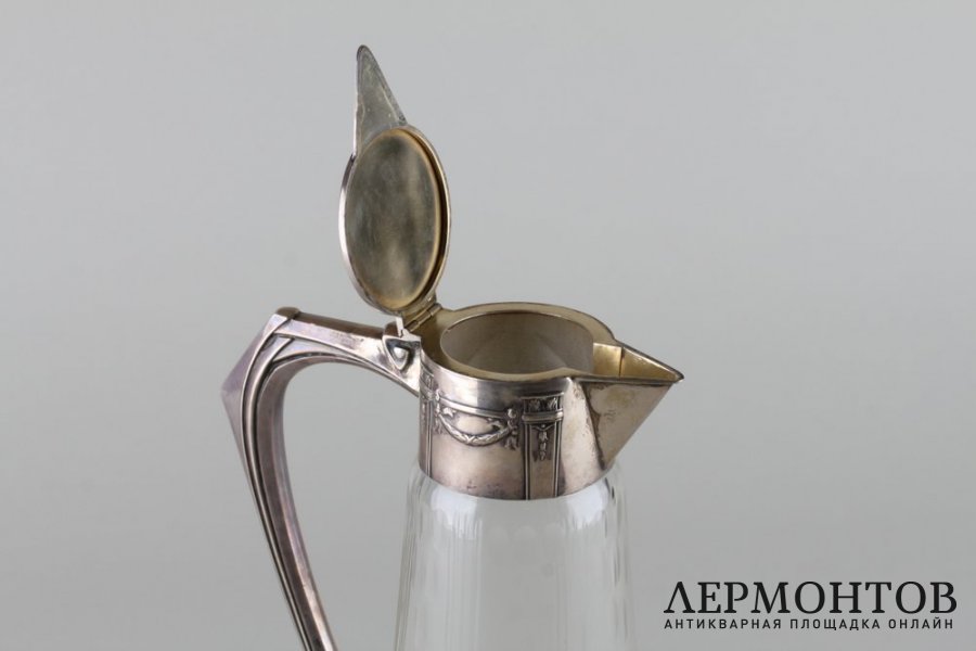 Графин с серебром 800 пробы. Германия, мастерская Fr.Kraemer,к.19-н.20 века.