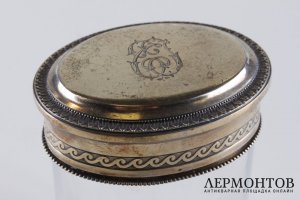 Набор парфюмерный Sormani. Серебро 950 пробы, стекло. Франция. XIX в.