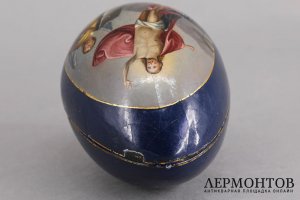 Пасхальное яйцо-шкатулка Воскресение Христово. Лаковая миниатюра. Россия, 1870-90е гг