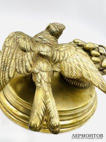 Чернильница с птичкой. Бронза, Западная Европа, конец 19 века
