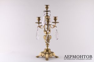 Канделябр на 4 свечи. Бронза. Европа, конец XIX-начало ХХ века.