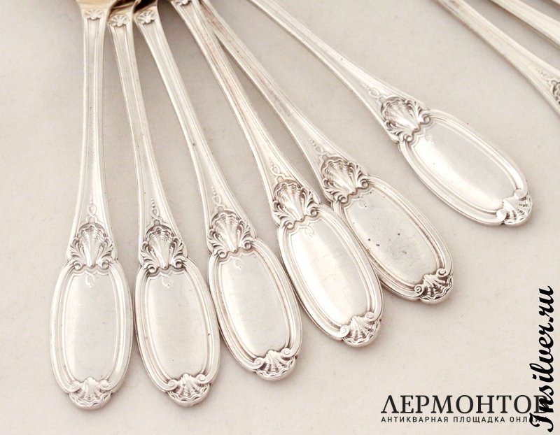 Набор для мороженого Ravinet et Denfert. Серебро 950. Франция