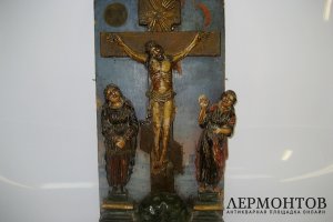 Икона. Дерево, резьба, ручная роспись. Россия, XIX век. 