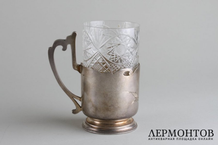 Парные подстаканники в стиле модерн. Серебро 84 пробы. 5 Артель, Москва, 1908-1917