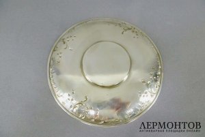 Чайная пара. Серебро 950 пробы, золочение. Франция, XIX век.