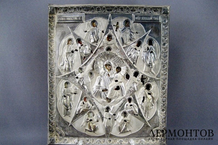 Неопалимая Купина. Дерево, темпера, серебро 84, Россия, Москва, 1820 год.