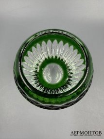Парные подсвечники «Nadya», изумрудный и аметистовый. Цветной хрусталь, Faberge