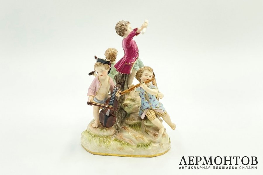 Статуэтка Музыканты. Германия, Meissen, кон. 19 - нач. 20 в. Фарфор.