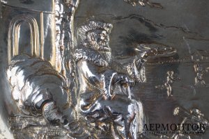 Блюдо позолоченное. Конец XVIII - начало XIX веков. Серебро 800 пробы. Германия