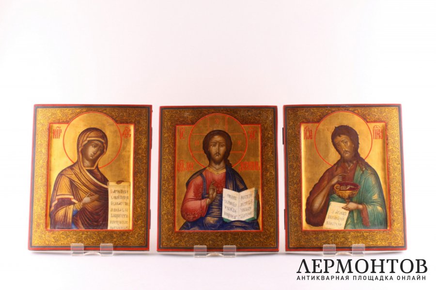 Иконы. Деисусный чин. Дерево, темпера, золочение. Россия, XIX в.