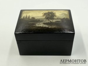 Шкатулка Пейзаж. СССР, Федоскино, 1957 год.