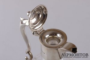 Графин. Серебро 925 пробы, хрусталь. 1901 год. Англия