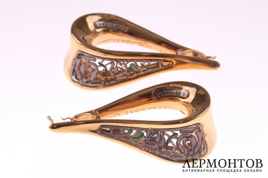 Серьги Graziella. Золото 585. Италия