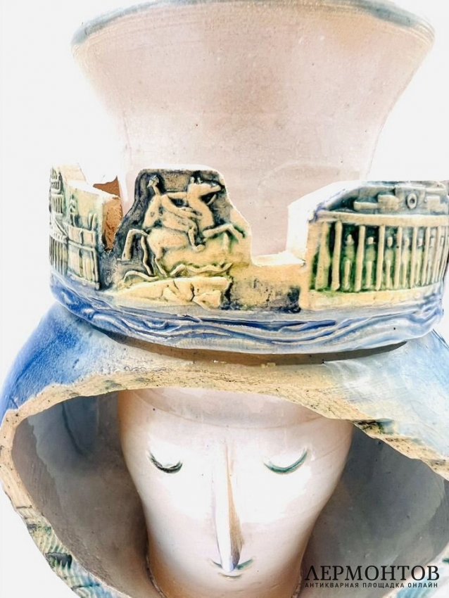 Ваза с видами Санкт-Петербурга. Фарфор, роспись, художник В. Швецов, Россия, начало 2000-х годов