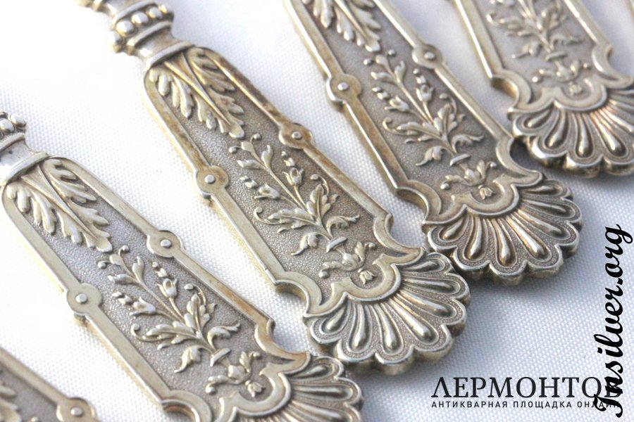 Набор чайных ложек. Серебро 800. Германия