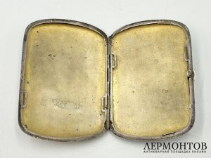Портсигар. Зап. Европа, 19 век. Серебро 800 пробы, чернение.