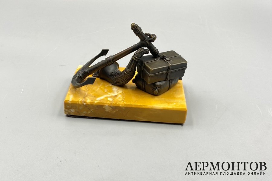 Скульптура Якорь и рог изобилия. Франция, 19 век. Бронза, мрамор.