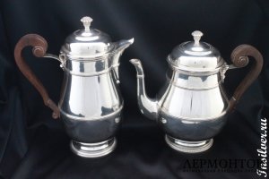 Чайно-кофейный сервиз LAGRIFFOUL & LAVAL. Серебро 950. Франция
