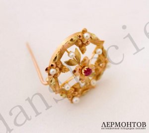 Брошь Art Nouveau. Франция