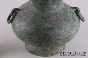 Сосуд с крышкой для вина типа Йоу. Китай, период Зап. и Вост. Хань, 206-220 гг. н.э.