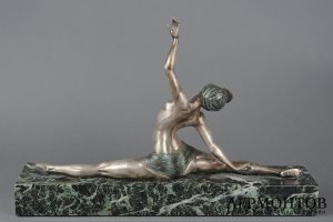 Скульптура Танцовщица в стиле Ар Деко. Франция, P. Morante, 1920-е гг.