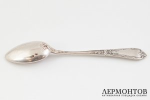 Чайные ложки 4 шт. Российская Империя, Н. Павлов, 1908-1917 гг.  Серебро 84 пробы.