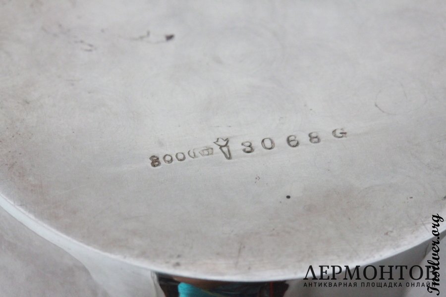 Набор чашек для кофе. Серебро 800. Германия