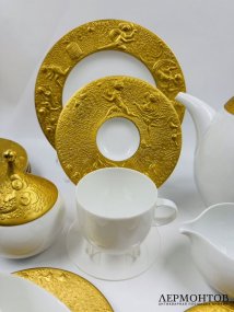 Чайный сервиз на 6 персон «Волшебная флейта». Фарфор, Rosenthal, Björn Wiinblad