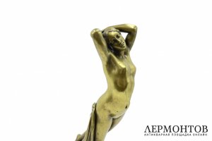 Скульптура Нимфа. Франция, Париж, J. Pollet, кон. 19 - нач. 20 века. Бронза,камень.