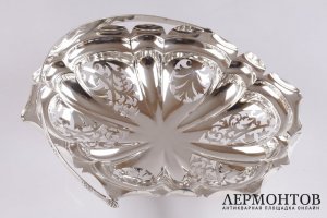 Сухарница ажурная. Williams. Серебро 925 пробы. 1904 год. Англия