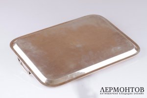Поднос с ручками. П. Овчинников. 1890 год. Серебро 84. Российская империя